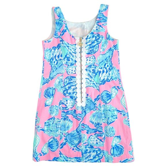 Lilly Pulitzer Cathy Pink Barefoot Princess Lace Shift Dress Size 4‎ - Picture 2 of 4